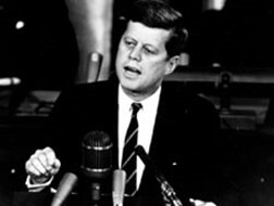 Figure 1: President Kennedy speaks to Congress on May 25th, 1961